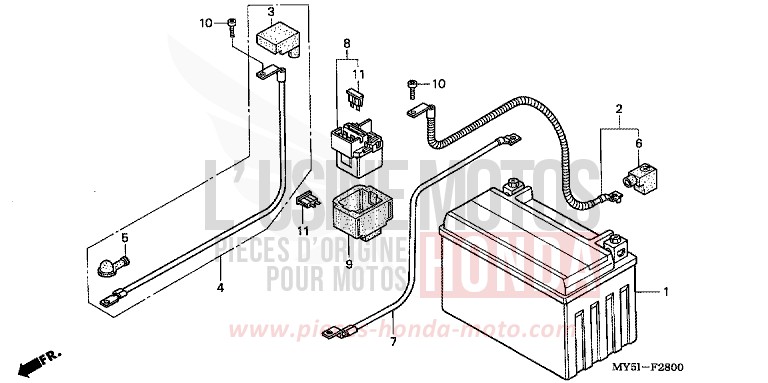 BATTERIE von CB1300 Super Bold'or ABS MOODY BLUE METALLIC (PB296) von 2002